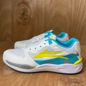 Lakai EVO 2.0 Skate Sneakers White teal Men's Size 8 NIB
